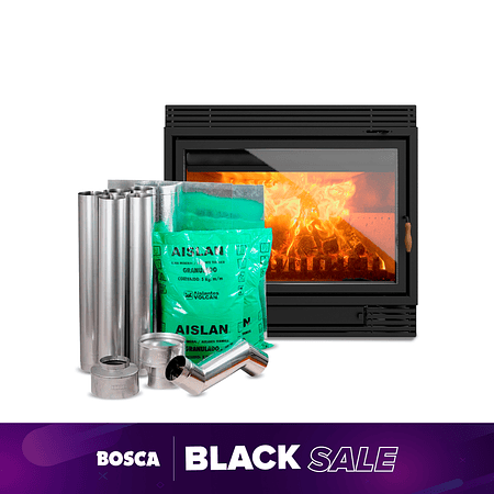 Chimenea a leña 850 + Kit instalación