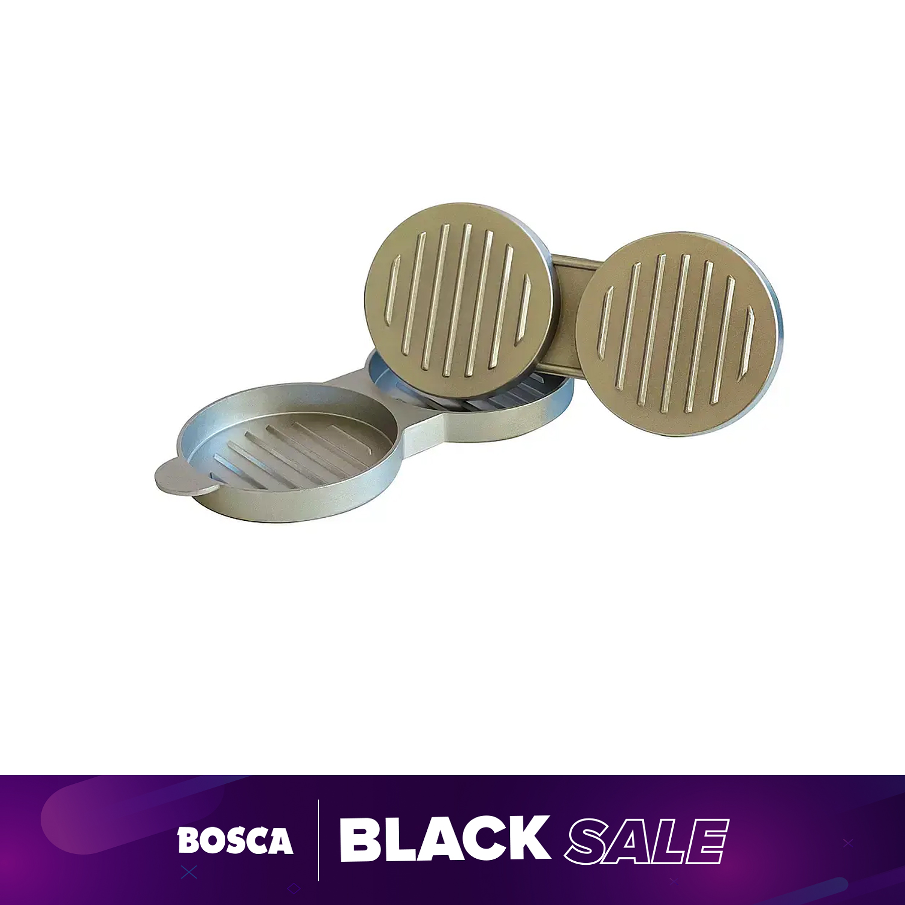 Molde doble de hamburguesas