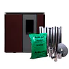 Estufa a pellet de pasillo Black Vision Fit Burdeo + kit de instalación