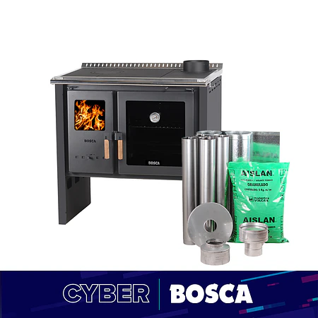 Cocina a Leña Bosca Hestia 90 + Kit de instalación
