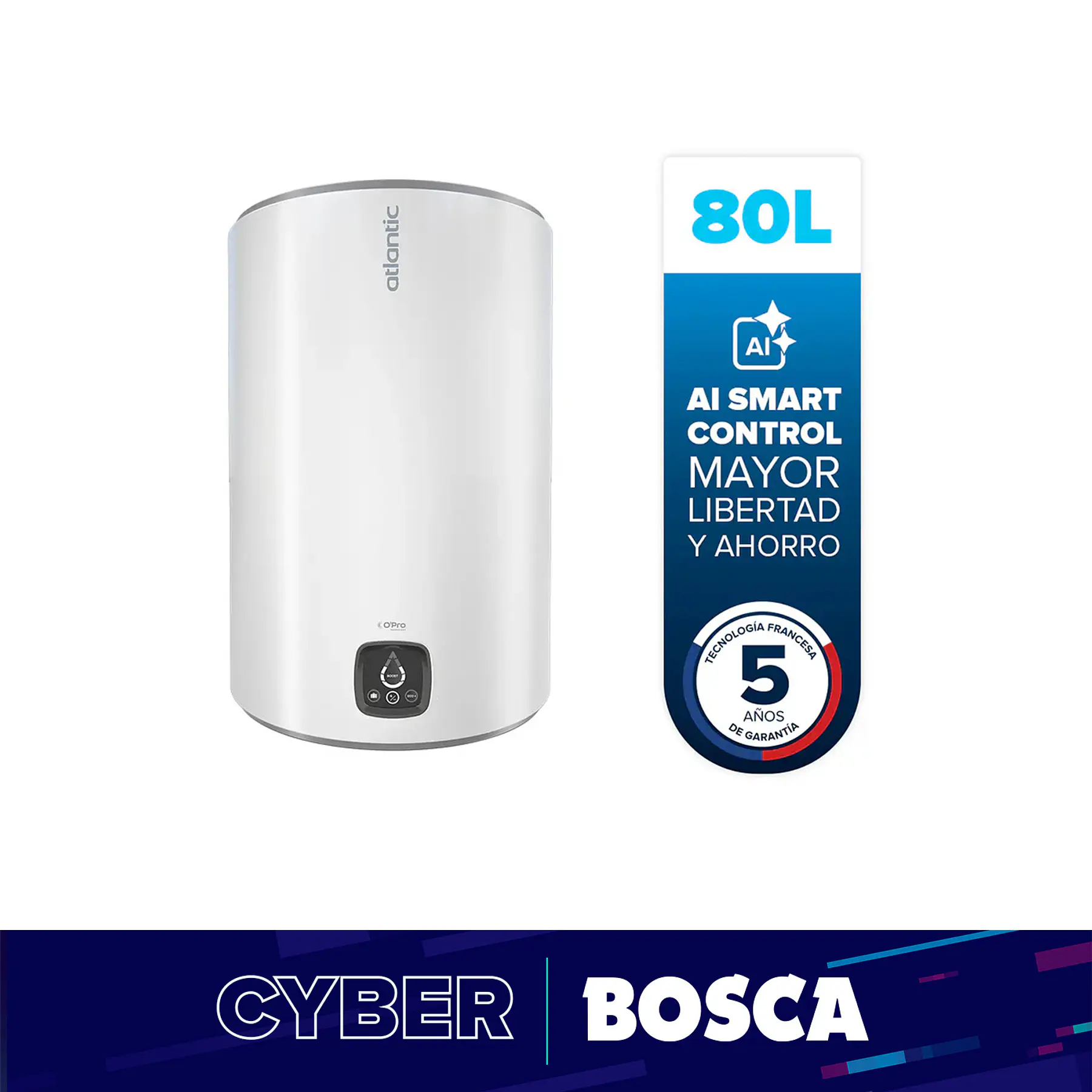 Termo Eléctrico Atlantic Genius 80 litros