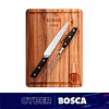 Tabla parrillera + cuchillo y tenedor