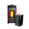 Pack Estufa a Pellet Hera Rojo + Almacenador de Pellet