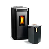 Pack Estufa a Pellet Black Vision Negro + Almacenador de Pellet
