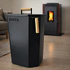 Pack Estufa a Pellet Silenzio Black Vision + Almacenador de Pellet