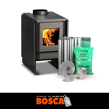 Estufa a Leña Eco 380 + Kit de instalación