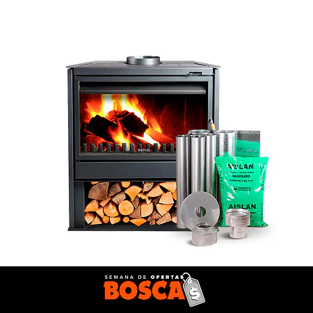 Chimenea a leña 850 FS+ kit de instalación