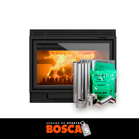 Chimenea a leña 850 + Kit instalación
