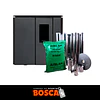 Estufa a pellet de pasillo Black Vision Fit charcoal + kit de instalación