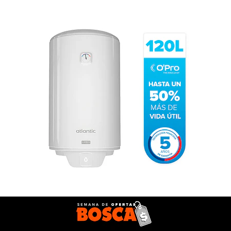 Termo Eléctrico Atlantic Opro + 120 litros