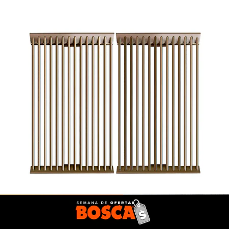 Pack Rejillas de Barra Redonda Inoxidable para Block Grill 500