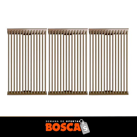 Pack Rejillas de Barra Redonda Inoxidable para Block Grill 750