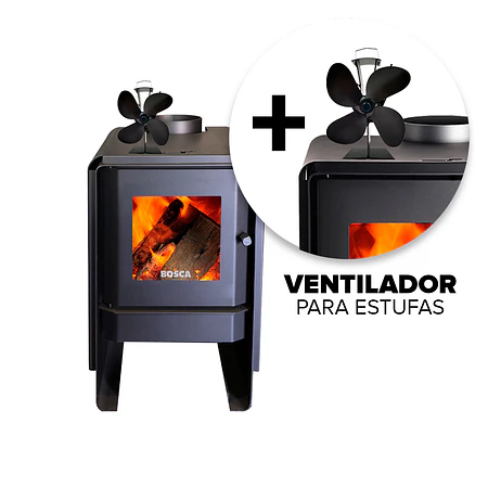 Pack Estufa a leña eco 350 + ventilador