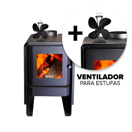 Pack Estufa a leña eco 360 + ventilador