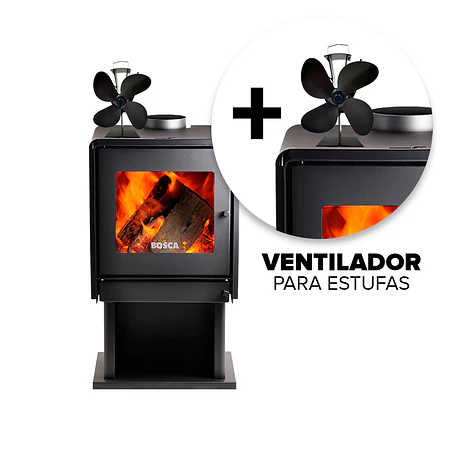 Pack Estufa a leña Limit 350 + ventilador
