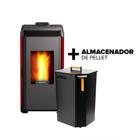Pack Estufa a Pellet Hera Burdeo+ Almacenador de Pellet