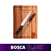 Tabla parrillera + cuchillo y tenedor