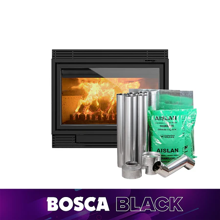 Chimenea a leña 1100 + kit de instalación