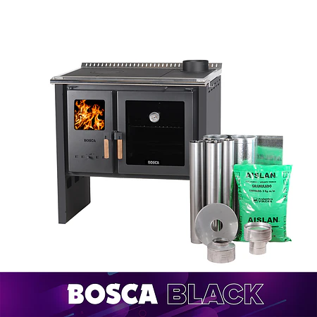Cocina a Leña Bosca Hestia 90 + Kit de instalación