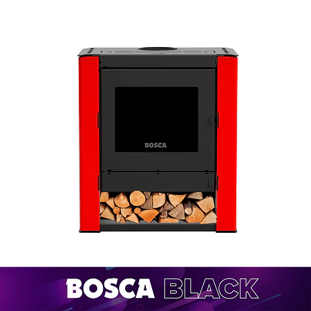 Estufa a leña Gold 500 Black Vision Rojo