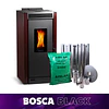 Estufa a pellet Black Vision + kit de Instalación interior