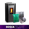 Estufa a pellet Black Vision + kit de Instalación interior