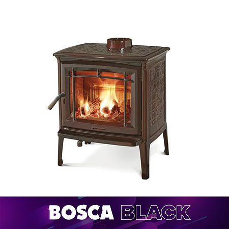 Estufa a leña Hergom Shelburne 25 kW Marrón
