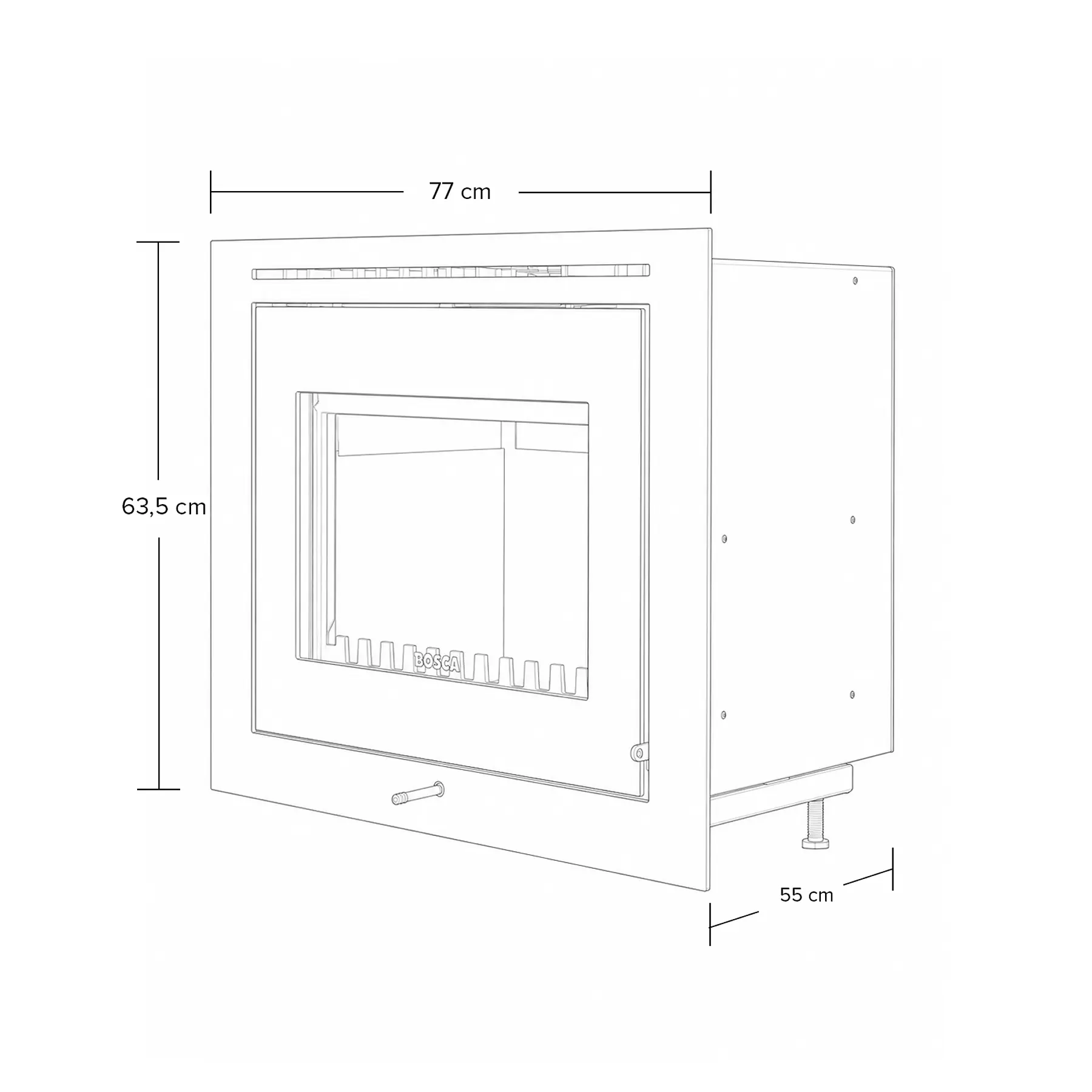 Calefactor Bosca a Leña Chimenea Insert 500 
