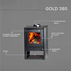 Pack Estufa a Leña Gold 380 Charcoal CERT. + kit