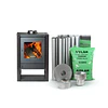 Pack Estufa a Leña Gold 380 Charcoal CERT. + kit