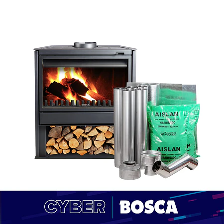 Chimenea a leña 850 FS+ kit de instalación
