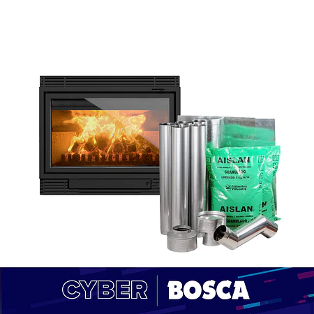 Chimenea a leña 850 + Kit instalación
