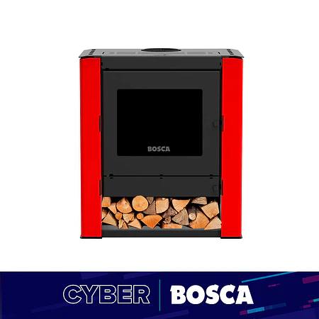 Estufa a leña Gold 500 Black Vision Rojo