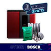 Estufa a pellet de pasillo Black Vision Fit Burdeo + kit de instalación