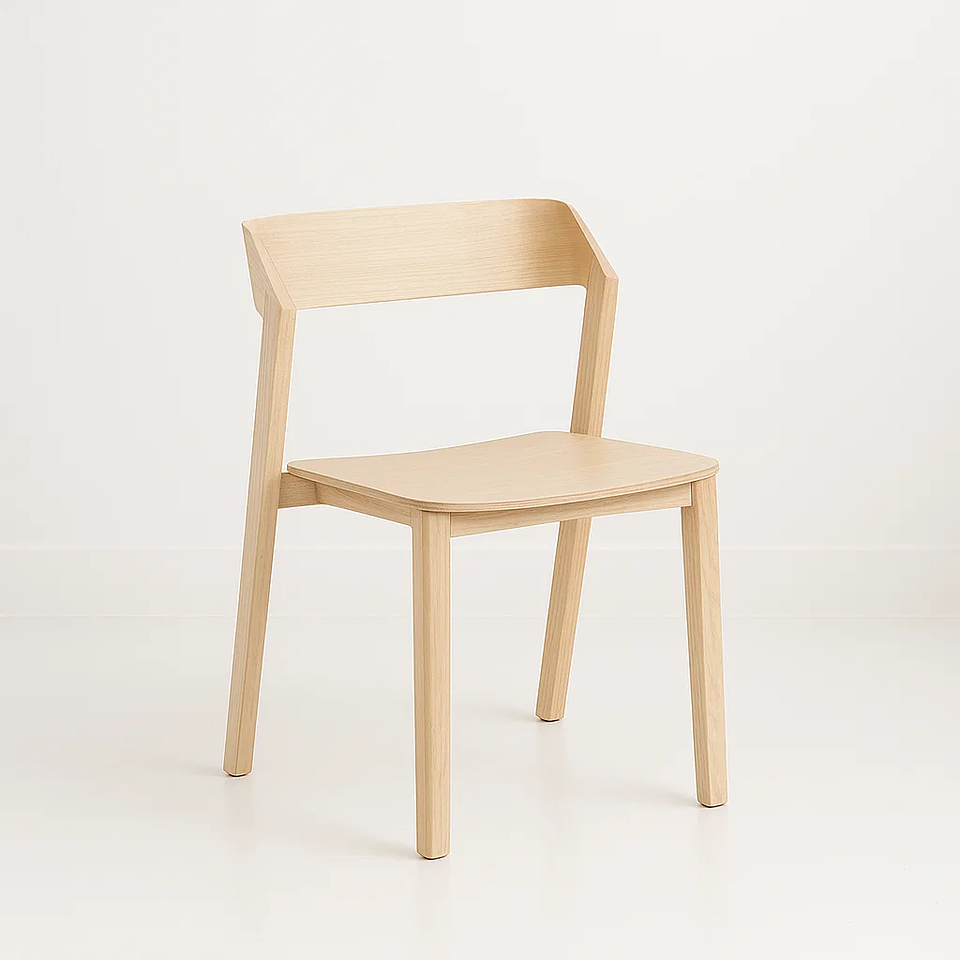 Silla de Comedor Madera Rover Viena Natural 材 1