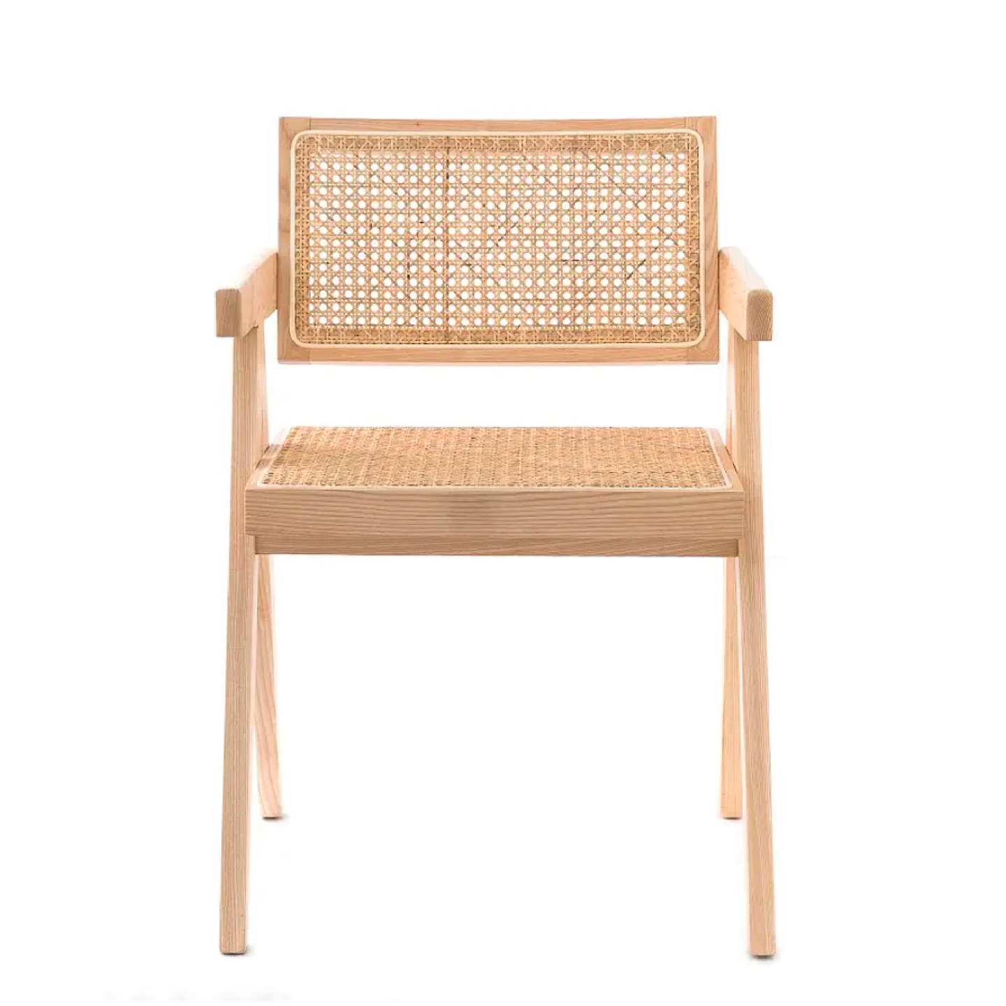 Silla Sitial Butaca Chandigarh Madera Rattan Natural o Negra 色 1