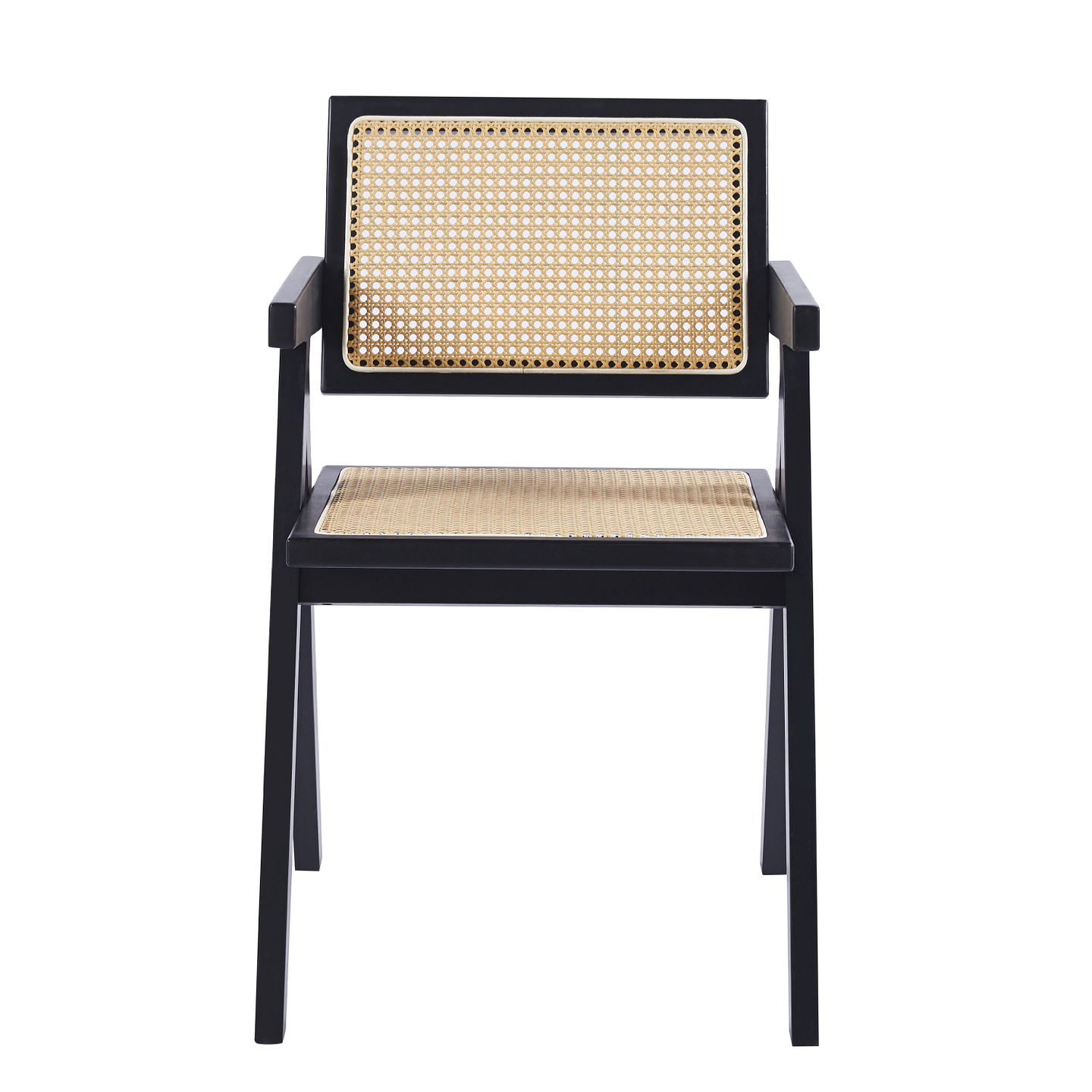 Silla Sitial Butaca Chandigarh Madera Rattan Natural o Negra 色 4