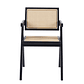Silla Sitial Butaca Chandigarh Madera Rattan Natural o Negra 色 - Miniatura 4