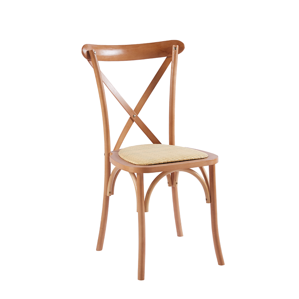 Silla Crossback Madera Rattan Natural o Negra ク 2