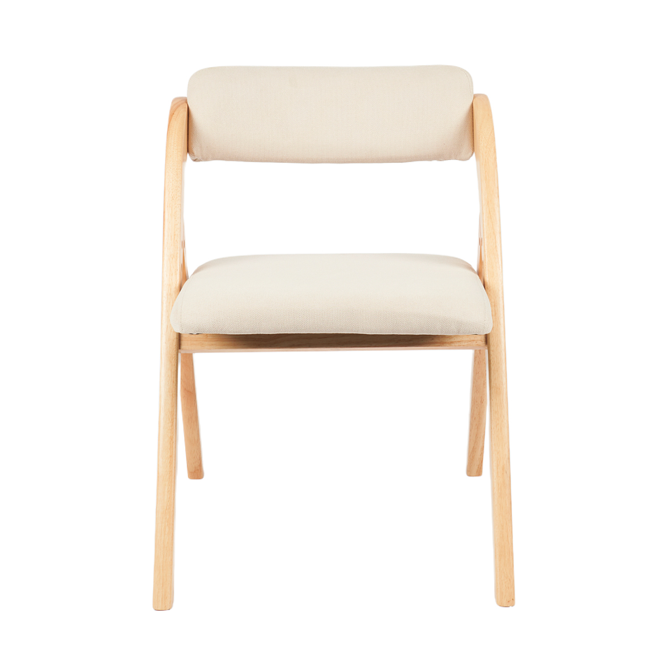 Silla Betlahem de madera plegable acolchada - Beige ジ 1