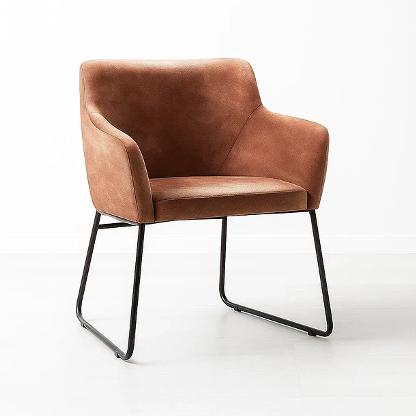 Butaca Albania de Cuero Sintético con Metal Industrial - Café ア 1
