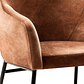 Butaca Albania de Cuero Sintético con Metal Industrial - Café ア - Miniatura 3