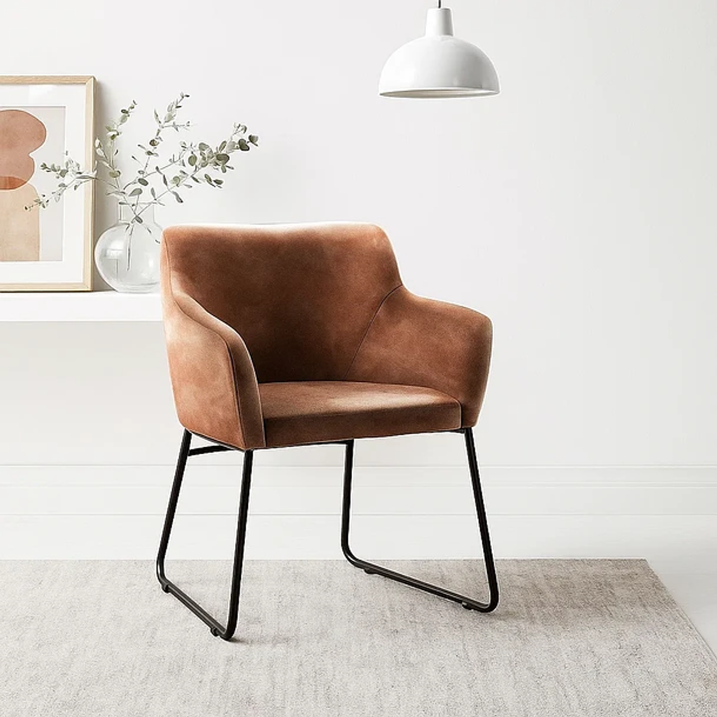 Butaca Albania de Cuero Sintético con Metal Industrial - Café ア 2