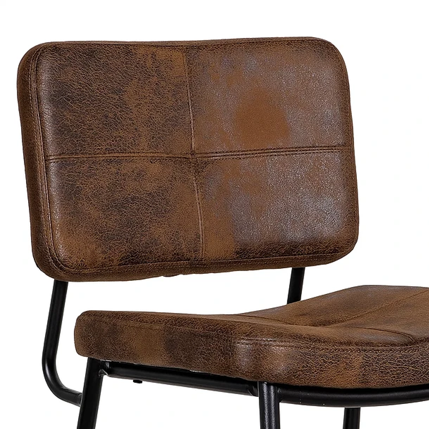 Taburete Alto Bronx con Patas Metálicas Negro o Café ブ 6