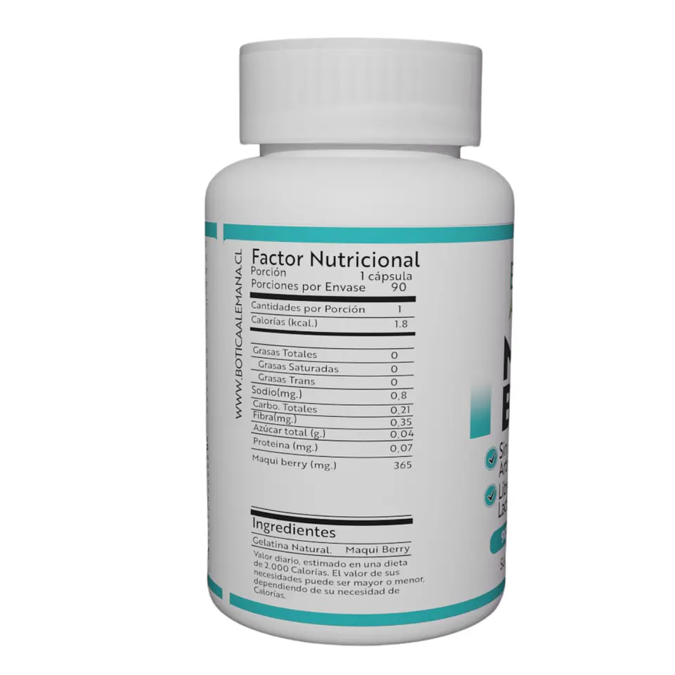 Maqui Berry, 90 cápsulas 365 mg 2