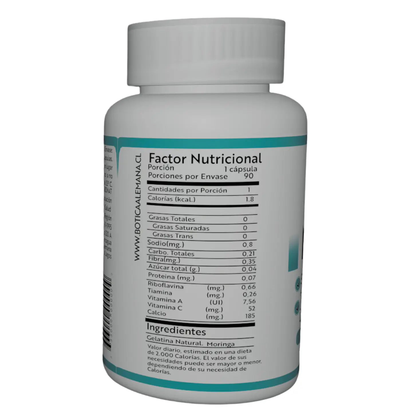 Moringa, 90 cápsulas 500 mg 2