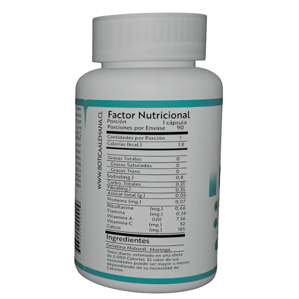 Moringa, 90 cápsulas 500 mg 2