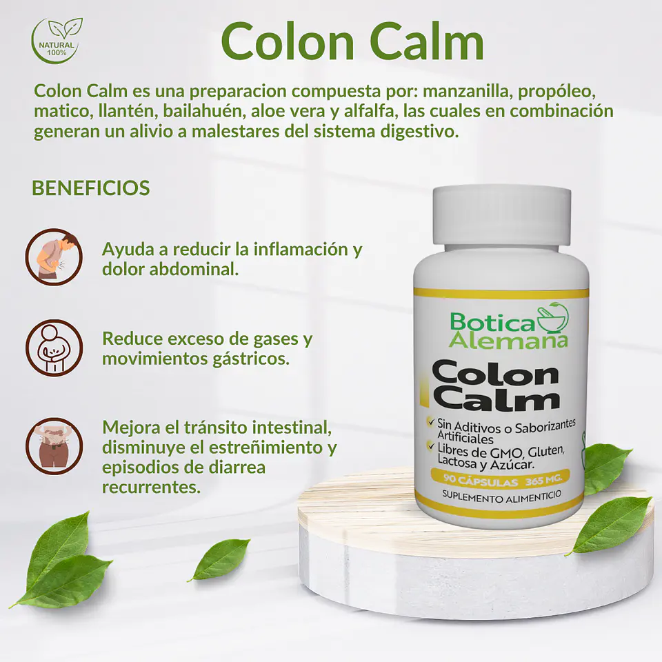 Colon Calm, 90 cápsulas 365 mg 4