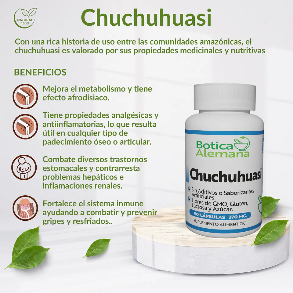 Chuchuhuasi, 90 cápsulas 370 mg 4