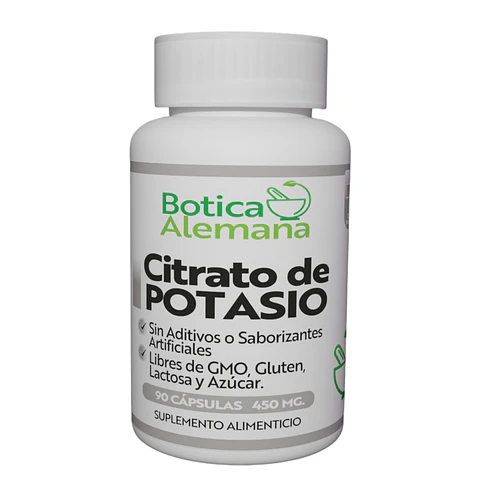 Citrato de Potasio, 90 cápsulas 450 mg